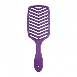 Janeke Продувний широкий гребінець для укладання волосся і сушіння феном (фіолетова)