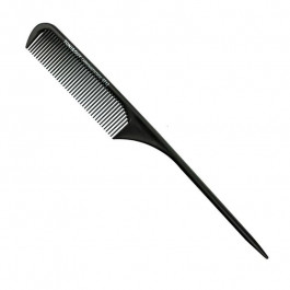 TONI&GUY Тонкий карбоновий антистатичний гребінець  з тонкою ручкою (0712) чорний