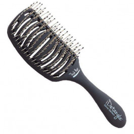 Olivia Garden Щітка для укладки Essential Care Flex Thick Hair Memory Flex Bristles Matt Blackдля посіченого волос