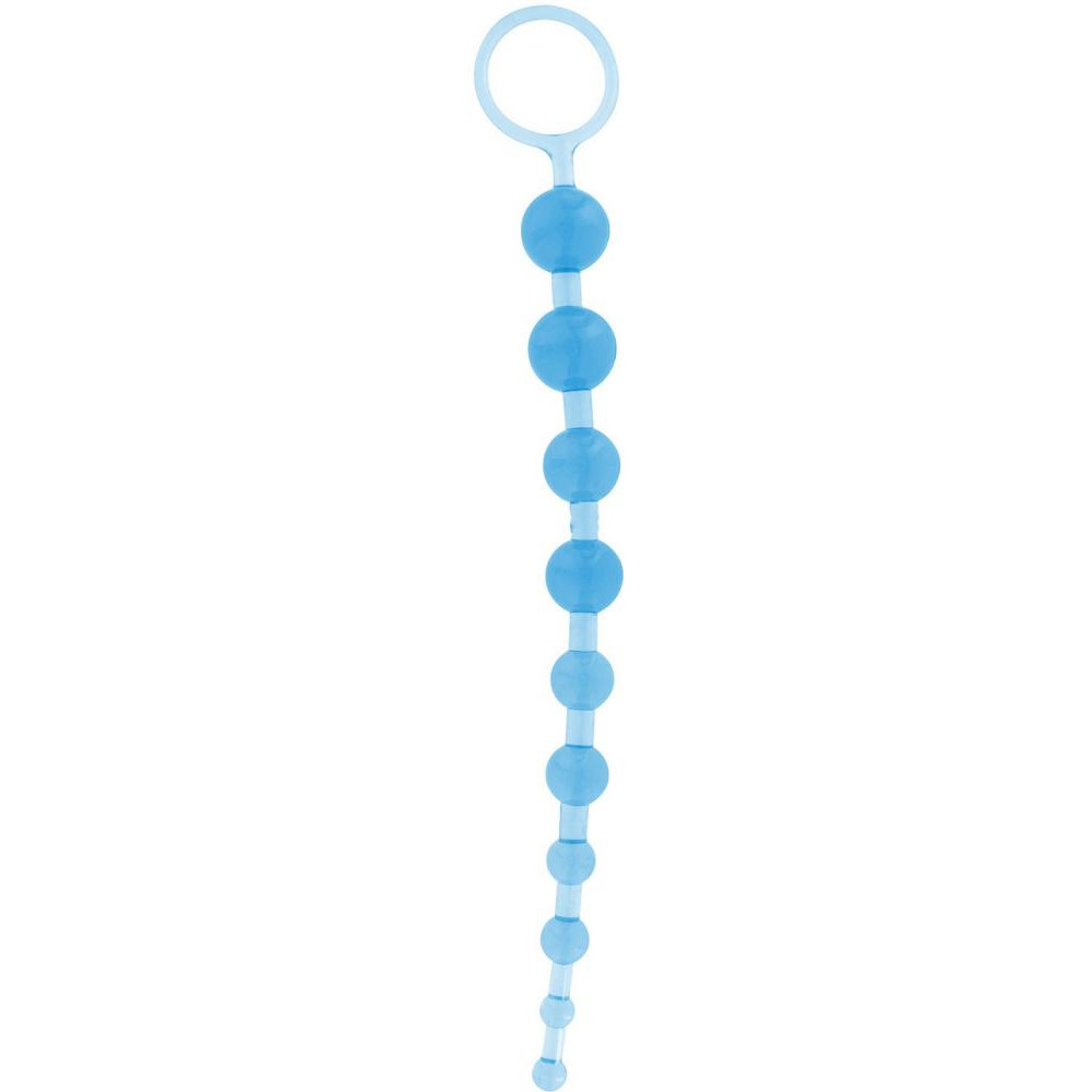Toy Joy Анальний ланцюжок на жорсткій зв'язці Thai, 25x2 см, блакитний (Toy9257) - зображення 1
