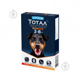 SUPERIUM Таблетки для тварин  Тотал тотального спектру дії для собак 2-8 кг (4823089348803)