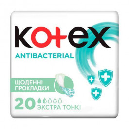 Kotex Прокладки  антибактеріальні щоденні екстра тонкі 20шт