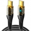 Essager Interstellar Transparent Design Charging Cable Type-C to Type-C 60W 1m Black (EXCTT-XJ01-P) - зображення 1