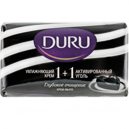 Duru Крем-мыло  1+1 твердое Активированный уголь 80г (8690506489427)