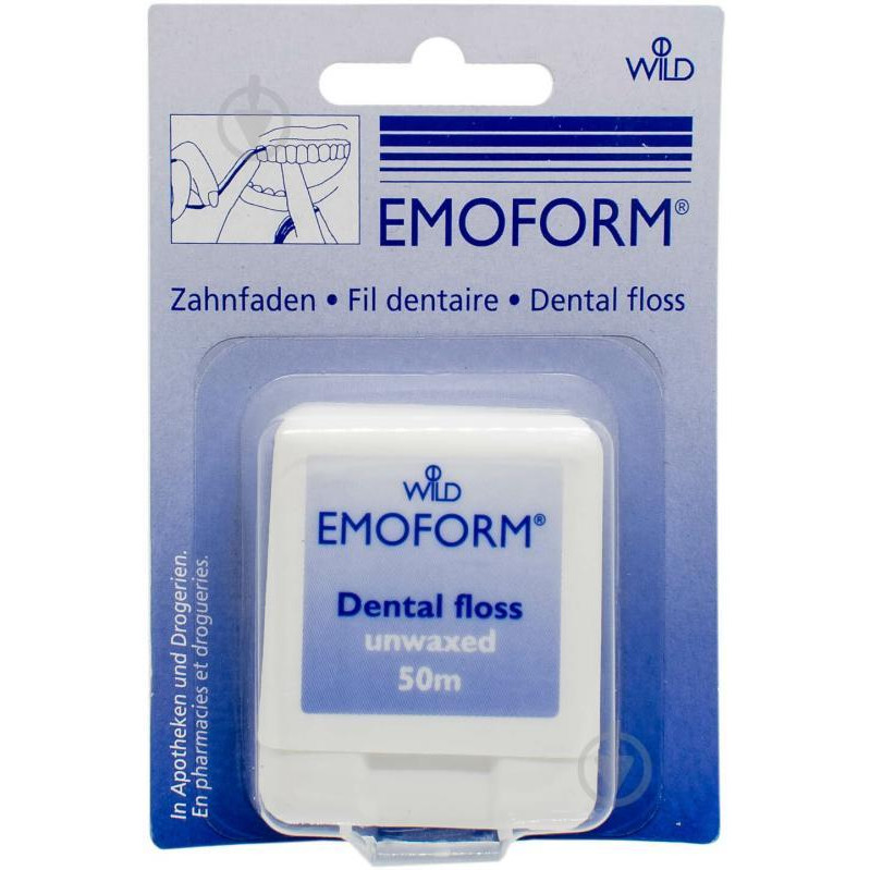 Dr.Wild Зубной флосс  Emoform не вощенный тонкий 50 м (7611841138505) (11.1410) - зображення 1