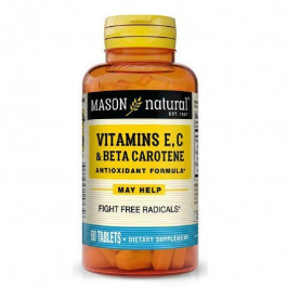 Mason Natural Антиоксидант Витамины A, E, C, Vitamin E, C & Beta Carotene, , 60 таблеток