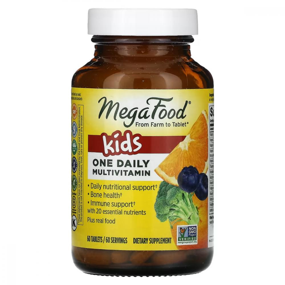 MegaFood Детские ежедневные витамины Kids One Daily, MegaFood, 60 таблеток - зображення 1