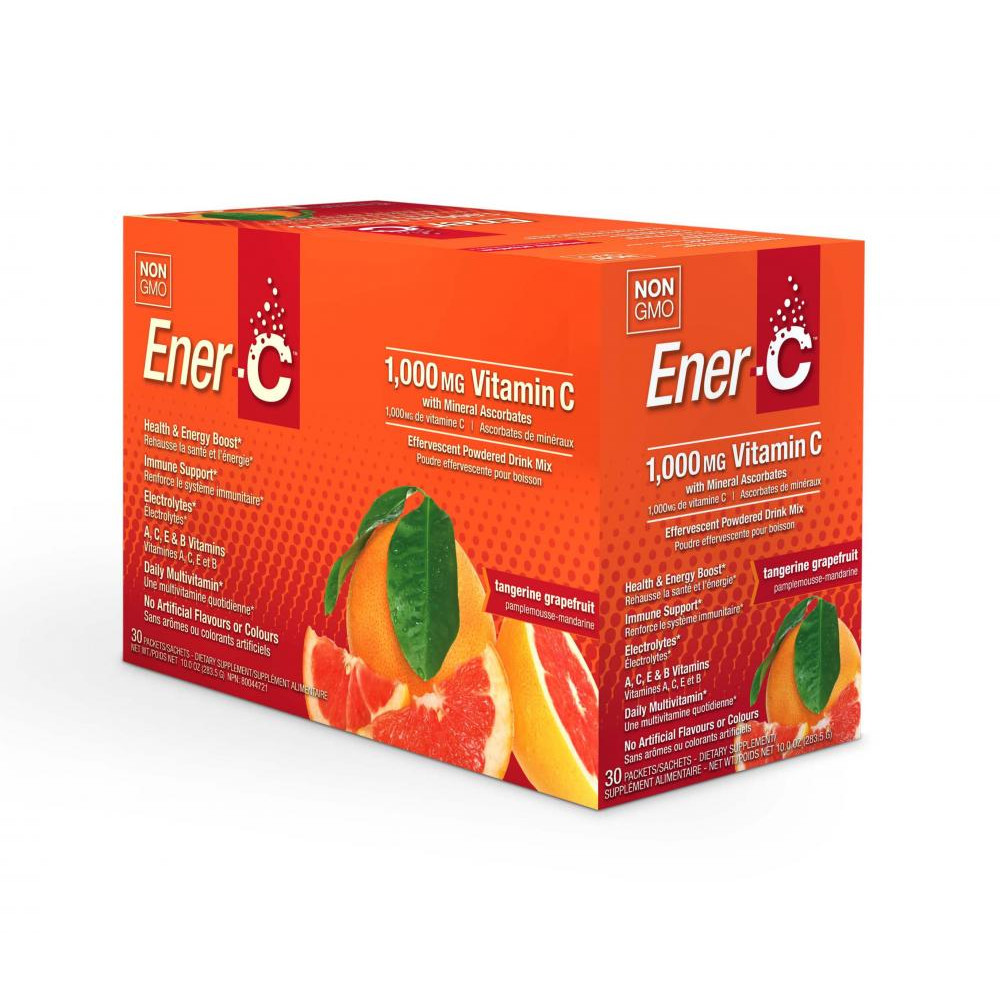 Ener-C Витаминный Напиток для Повышения Иммунитета, Мандарин и Грейпфрут, Vitamin C, Ener-C, 30 пакетиков - зображення 1