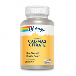 Solaray Кальций И Магний, Cal-Mag Citrate, High Potency, Solaray, 90 Капсул