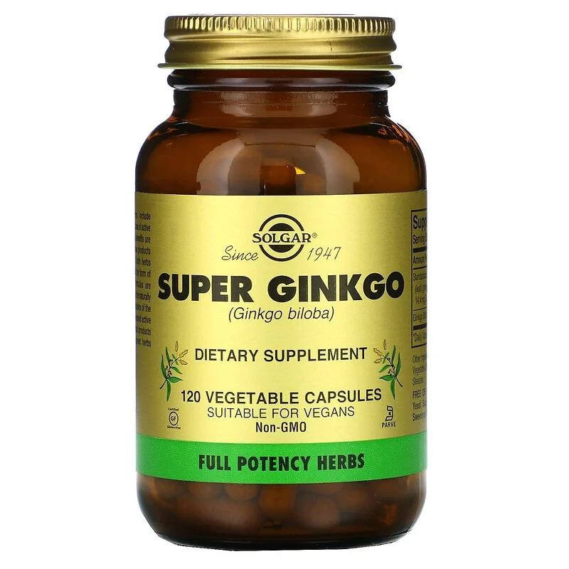 Solgar Гинкго Билоба Супер (Super Ginkgo) 90 мг 120 капсул (SOL03915) - зображення 1