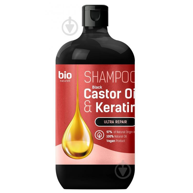 BIO Naturell Шампунь  Black Castor Oil & Keratin 946 мл (8588006041385) - зображення 1
