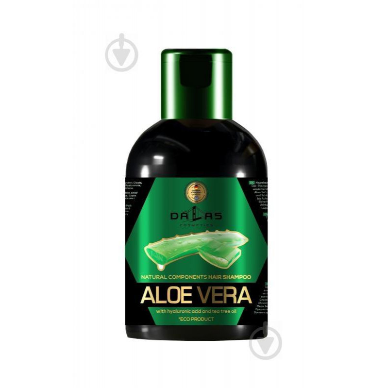 Dalas Шампунь  Aloe Vera з гіалуроновою кислотою, натуральним соком алое й олією чайного дерева 1000 г (42 - зображення 1