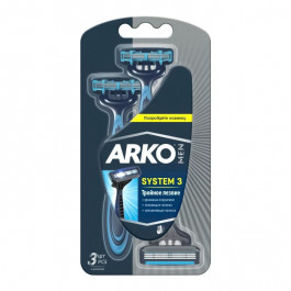 ARKO Станок для бритья  мужской одноразовый тройное лезвие 3шт (8690506489212)