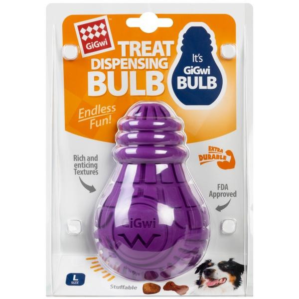 GiGwi Іграшка для собак  Лампочка гумова Bulb Rubber Фіолетовий L Гума (2338) - зображення 1