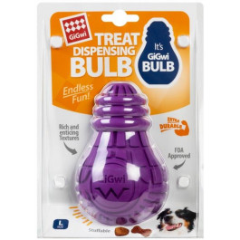 GiGwi Іграшка для собак  Лампочка гумова Bulb Rubber Фіолетовий L Гума (2338)