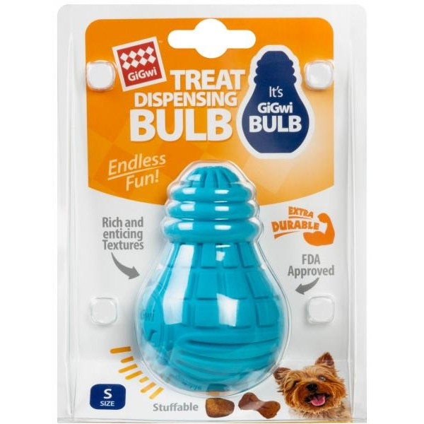 GiGwi Іграшка для собак  Лампочка гумова Bulb Rubber Блакитна S Гума (2336) - зображення 1