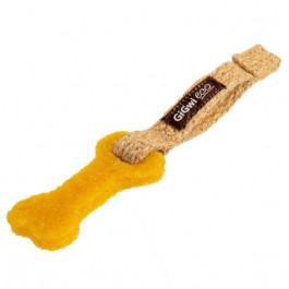 GiGwi Іграшка для собак  Gum gum Маленька кістка каучук, пенька 9 см (75009)