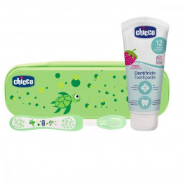 Chicco Дорожный набор зубная щетка + зубная паста Зеленый (06959.00)