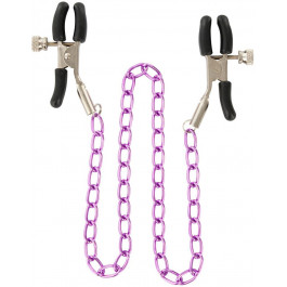 Toy Joy Металеві затиски для сосків з рожевою ланцюжком Stimulating Nipple Chain Metal (TOY7506)