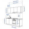 IKEA ENHET 293.379.21 Кухня під дуб 243x63 5x222 см - зображення 4