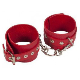 Slash Наручники Leather Restraints Hand Cuffs, красные (2000000039862)