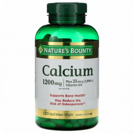 Nature's Bounty Calcium 1200mg+25mcg D3 220rapid release softgels