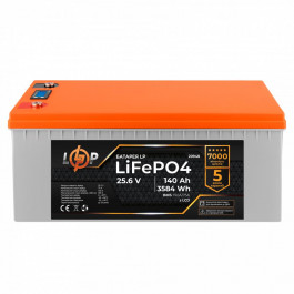 LogicPower LP LiFePO4 LCD 24V 25,6V - 140 Ah 3584Wh BMS 150A/75A пластик для ИБП (20948)