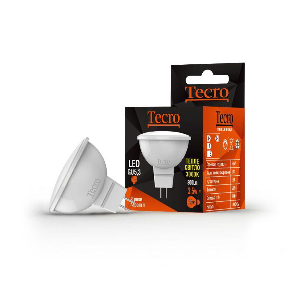 Tecro LED 3,5W 3000K GU5,3 (T-MR16-3,5W-3K-GU5,3) - зображення 1