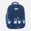 шкільний ранець Bagland Шкільний рюкзак  Turtle 0013466 1352 текстильний темно-синій із принтом Космонавти 17 л