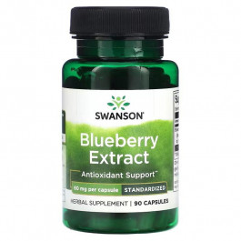 Swanson Blueberry Extract, Standardized, 60 mg, 90 Capsules