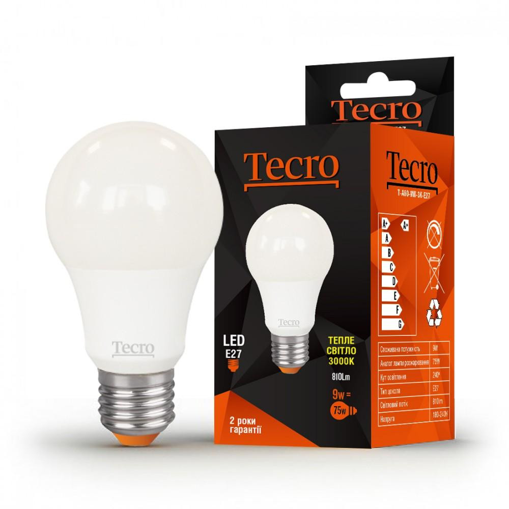 Tecro LED 9W 3000K E27 (T-A60-9W-3K-E27) - зображення 1