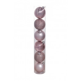 Chomik Ялинкові пластикові кульки  d 6см 6 предметів (5900779840621_1)