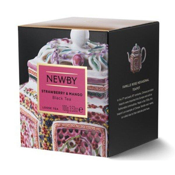 Newby Черный чай Клубника и Манго 100 г картон (220130) - зображення 1