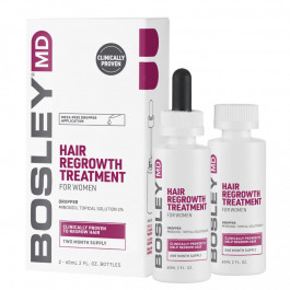 Bosley MD Розчин з міноксидилом 2% для відновлення росту волосся у жінок  Hair Regrowth Treatment 2*60 мл з пі
