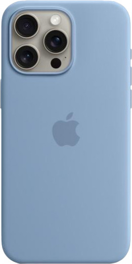 Apple iPhone 15 Pro Max Silicone Case with MagSafe - Winter Blue (MT1Y3) - зображення 1