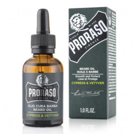 Proraso Масло для бороды  Cypress & Vetyver Beard oil 30 мл (8004395007424)