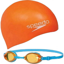 Speedo Сет (очки для плавания + шапочка)  JET V2 SWIM SET JU ASSORTED
