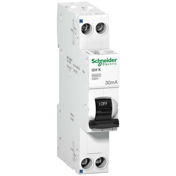 Schneider Electric iDif K 25A, C, 1P+N, 6 kA, 30 mA, AC (A9D63625) - зображення 1