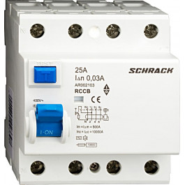 Schrack Technik УЗО AR002103 10кА 25А 30мА 4P тип AC (AR002103--)
