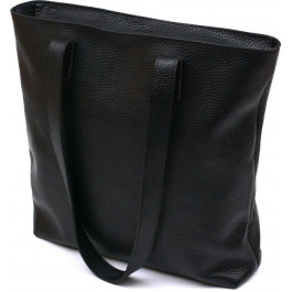 SHVIGEL Шкіряна жіноча сумка-шоппер формату А4 у чорному кольорі  (16354)
