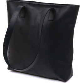 SHVIGEL Чорна сумка-шоппер великого розміру з вінтажної шкіри  (16347)