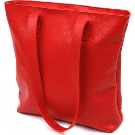 SHVIGEL Шкіряна сумка жіноча сумка-шоппер червоного кольору  (16355)