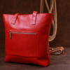 SHVIGEL Шкіряна сумка жіноча сумка-шоппер червоного кольору  (16355) - зображення 8