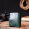 Vintage Повсякденний шкіряний гаманець компактного розміру в зеленому кольорі Shvigel (2416608) - зображення 7