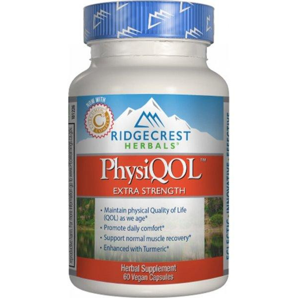 RidgeCrest Herbals PhysiQOL Для ліквідації хронической втоми 60 капсул (RCH566) - зображення 1