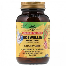 Solgar Екстракт смоли босвеллії, Boswellia Resin, , 60 рослинних капсул
