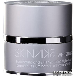 Mades Cosmetics Отбеливающий увлажняющий антивозрастной ночной крем с отражающим эффектом  Skinniks 24 часа действия