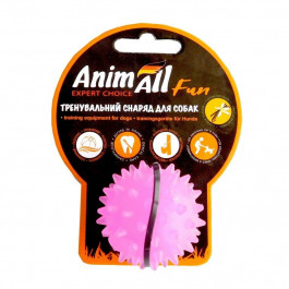 AnimAll Игрушка Fun мяч каштан для собак, 7 см, фиолетовая (127755)