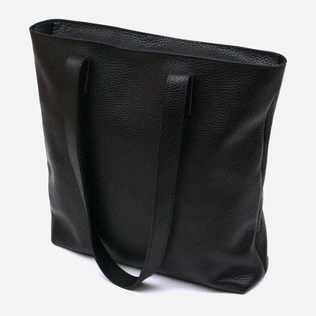 SHVIGEL Сумка шоппер жіноча шкіряна  leather-16354 Чорна - зображення 1