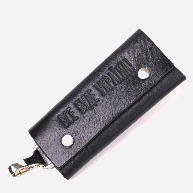Grande Pelle Ключниця шкіряна  leather-16719 Чорна - зображення 1